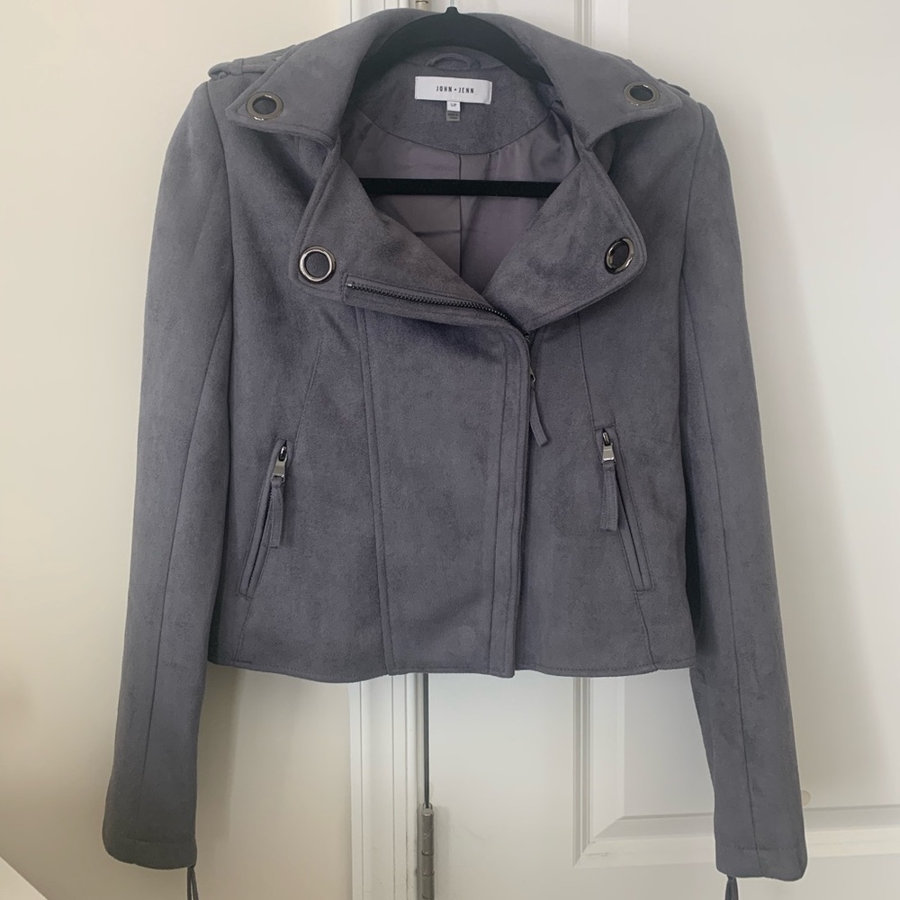 John & Jenn by Line Felix Faux Suede Moto Jacket